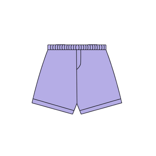blue purple solid  baby girls yoga shorts