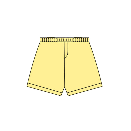 yellow solid  baby girls yoga shorts