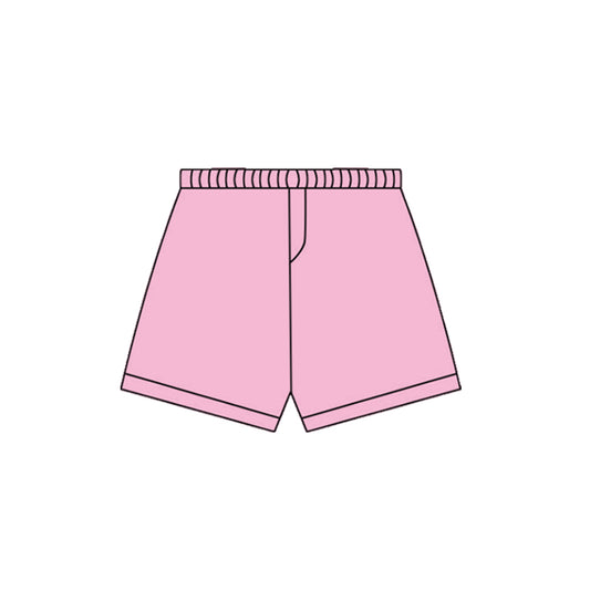 pink solid  baby girls yoga shorts