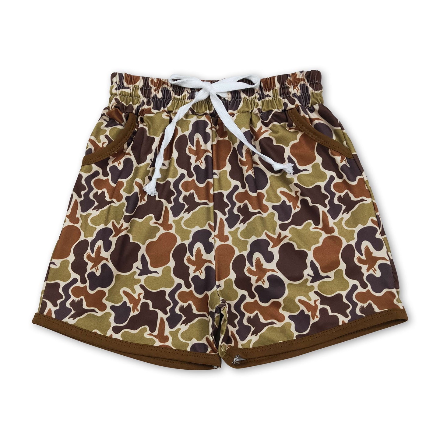 Camo duck hunting baby girls summer shorts
