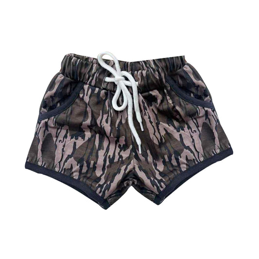 camo hunting baby boy yoga pocket shorts
