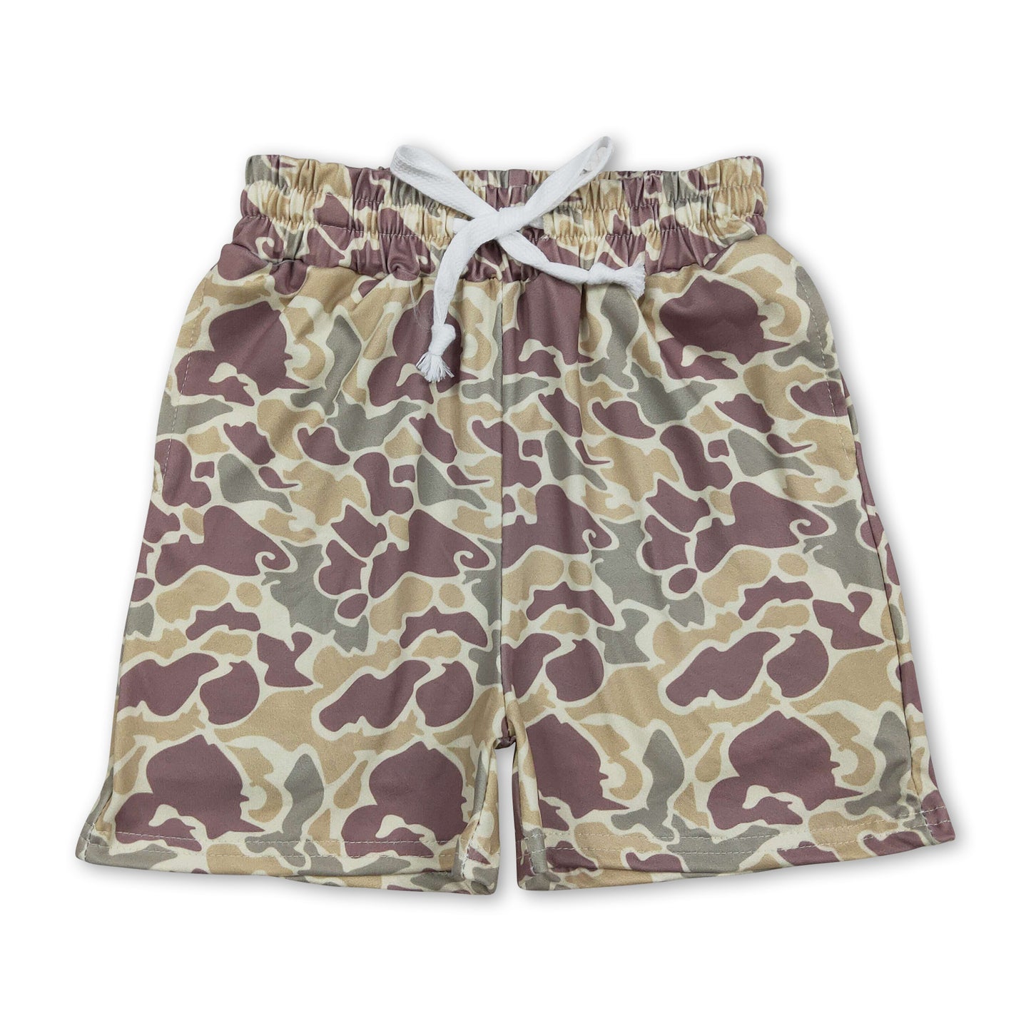 Khaki camo kids boys summer shorts