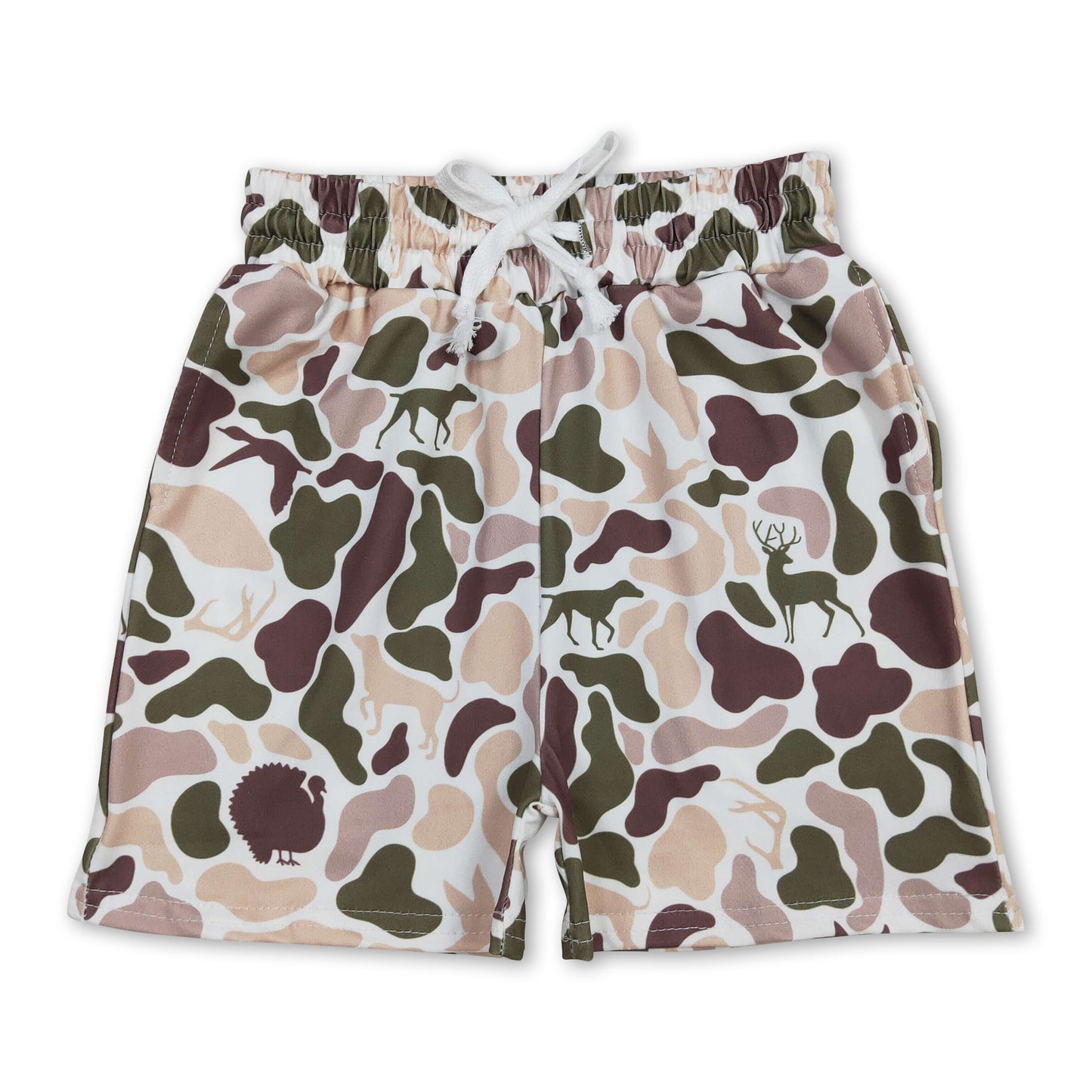 Hunting camo kids boys summer shorts
