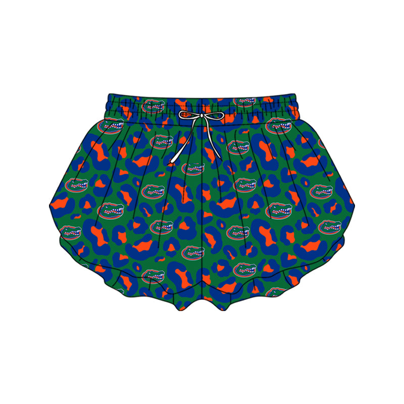 Leopard crocodile adult women team active shorts