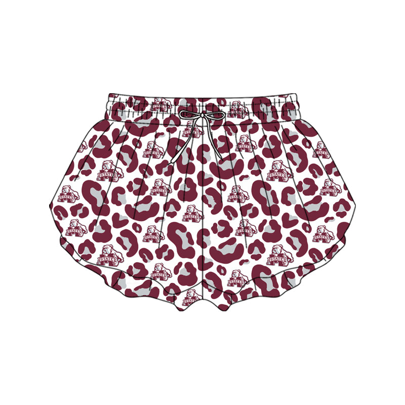 Leopard M dog adult women team active shorts