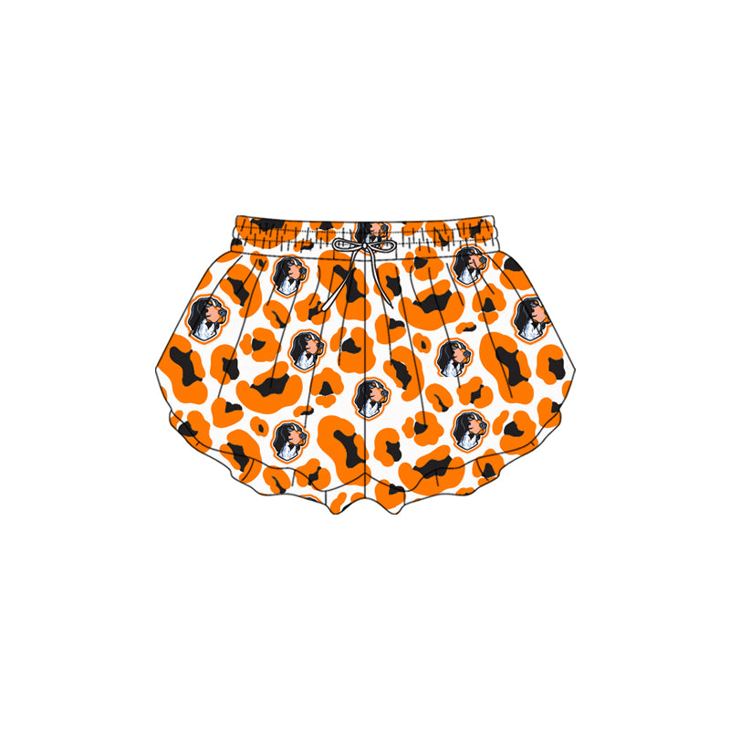 Leopard dog kids girls team active summer shorts