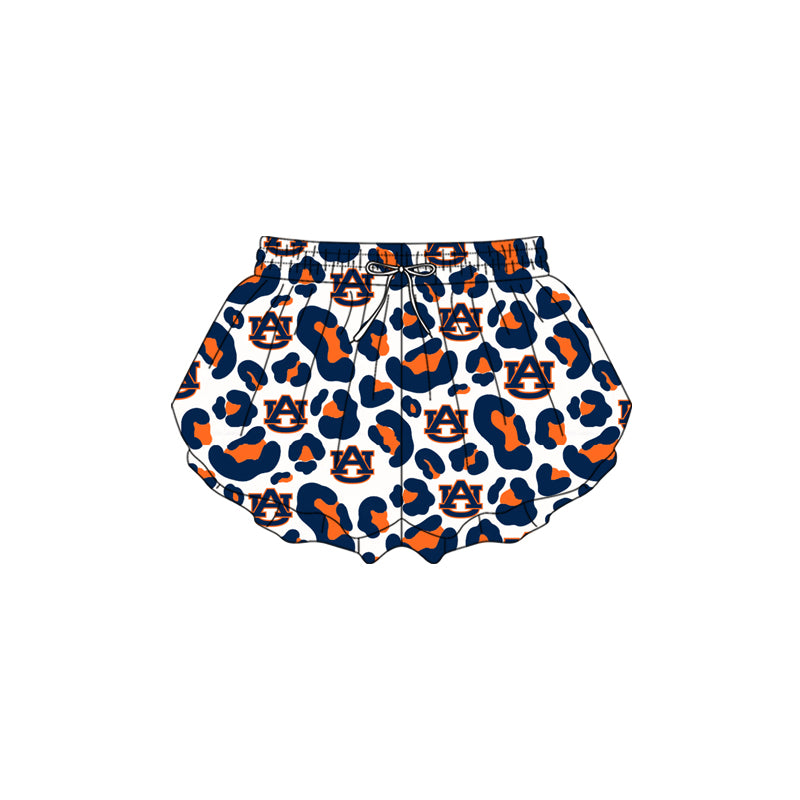Leopard A U kids girls team active summer shorts