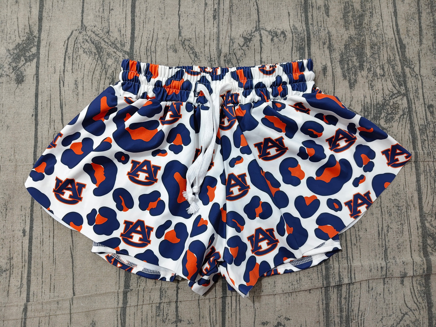 Leopard A U kids girls team active summer shorts