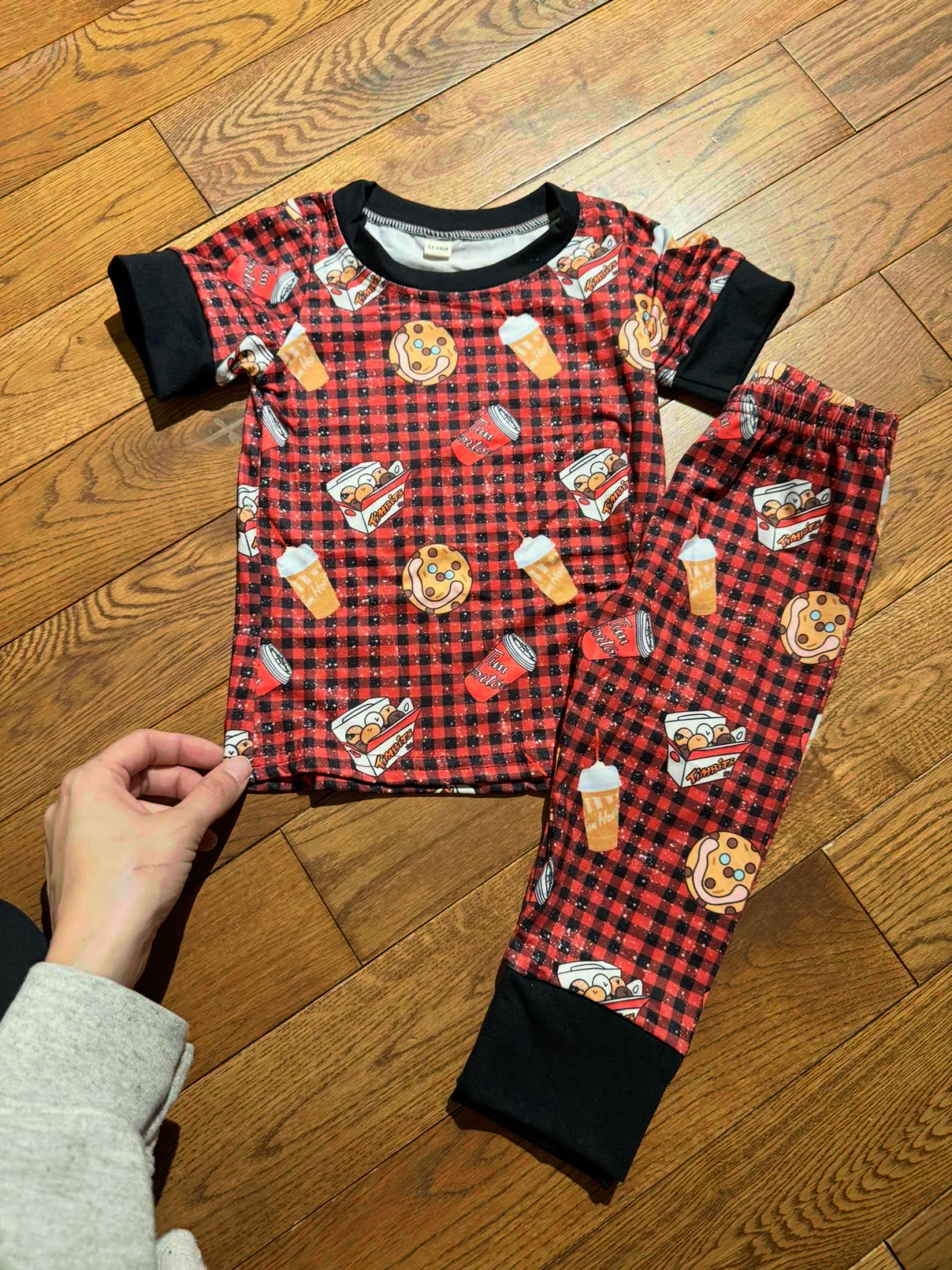 Deadline April 9 plaid cookie top pants baby kids clothes