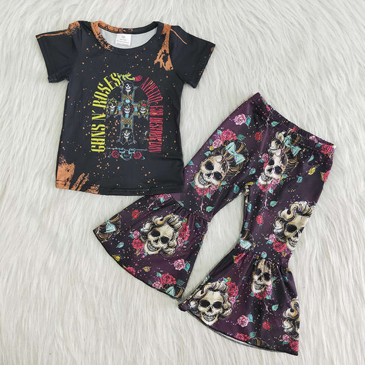 Girl Cross Skull Roses Outfit