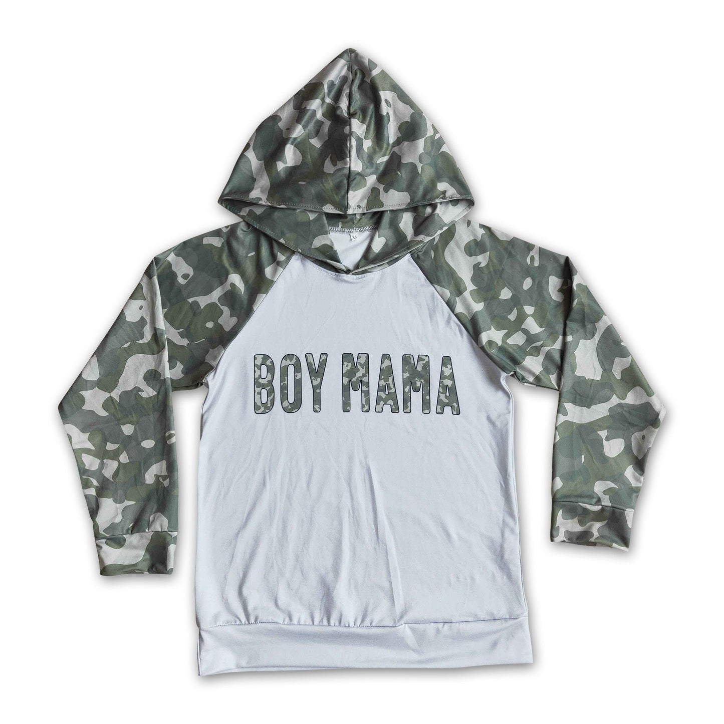 Boy mama camo long sleeve adult shirt