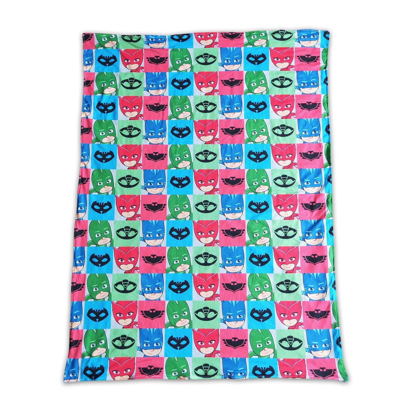 Cute light blue hero polka dots minky blankets