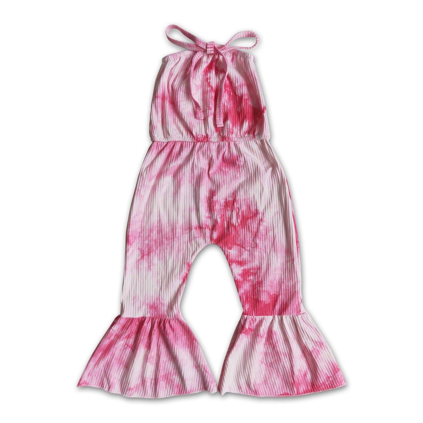 Girl Pink Tie Dye Jumpsuit