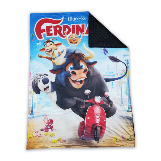 Cow print black polka dots baby kids blankets