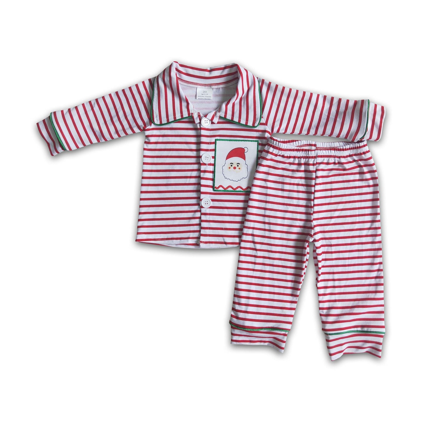 Santa applique pajamas boy Christmas sleep wear