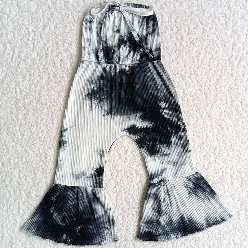 Girl Black Tie Dye Jumpsuit