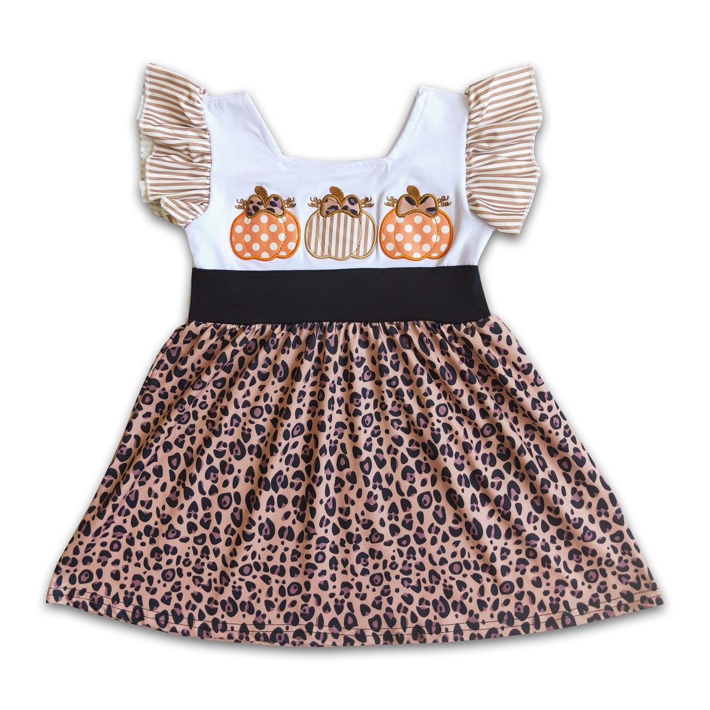 Girl Embroidery Pumpkin Dress