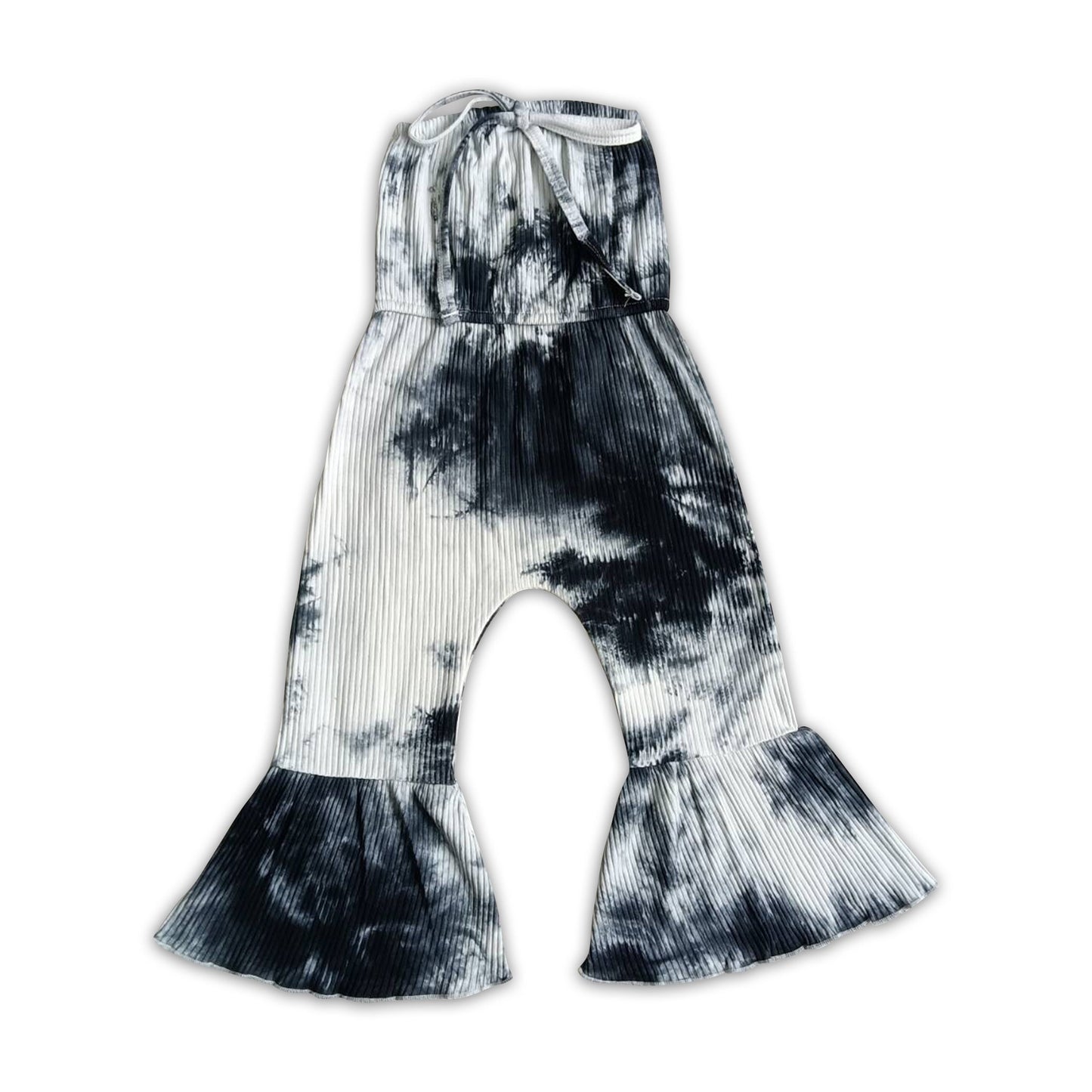 Girl Black Tie Dye Jumpsuit