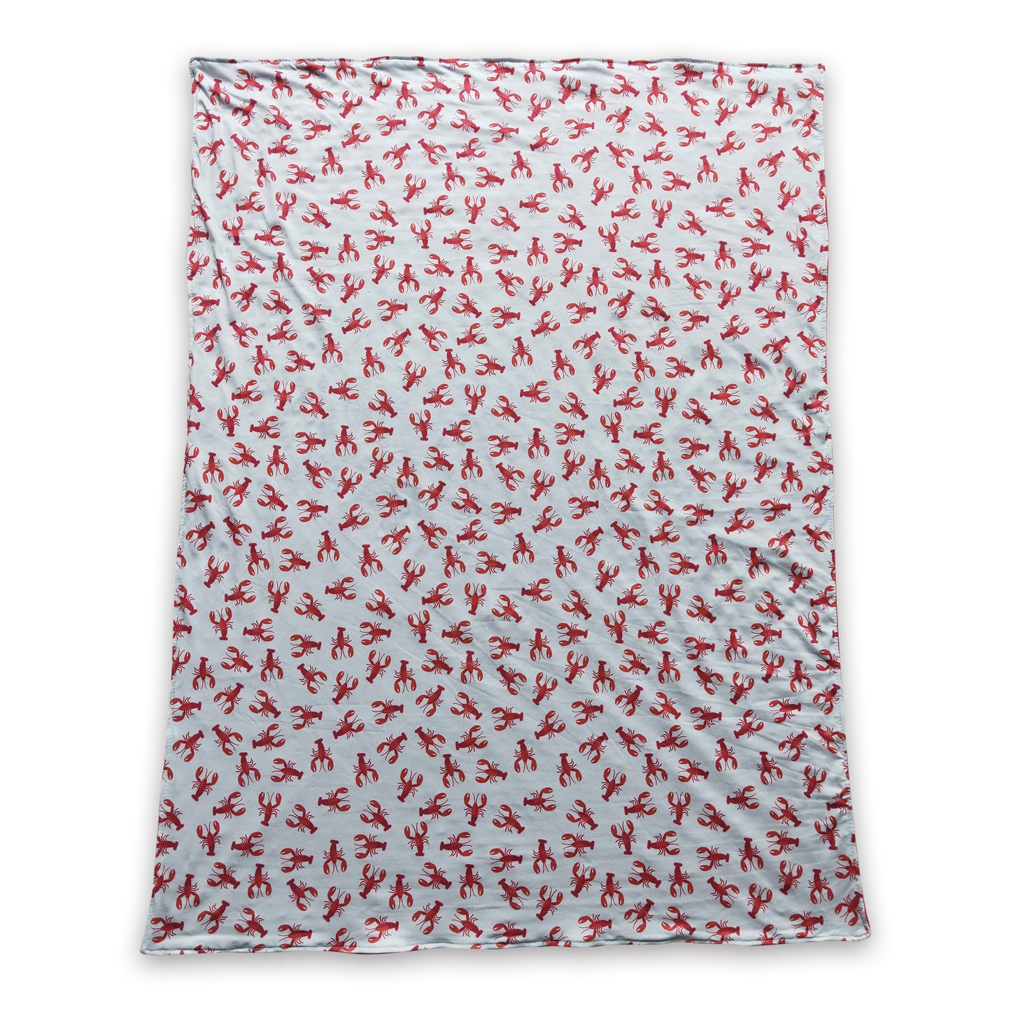 Crawfish red polka dots baby minky blankets