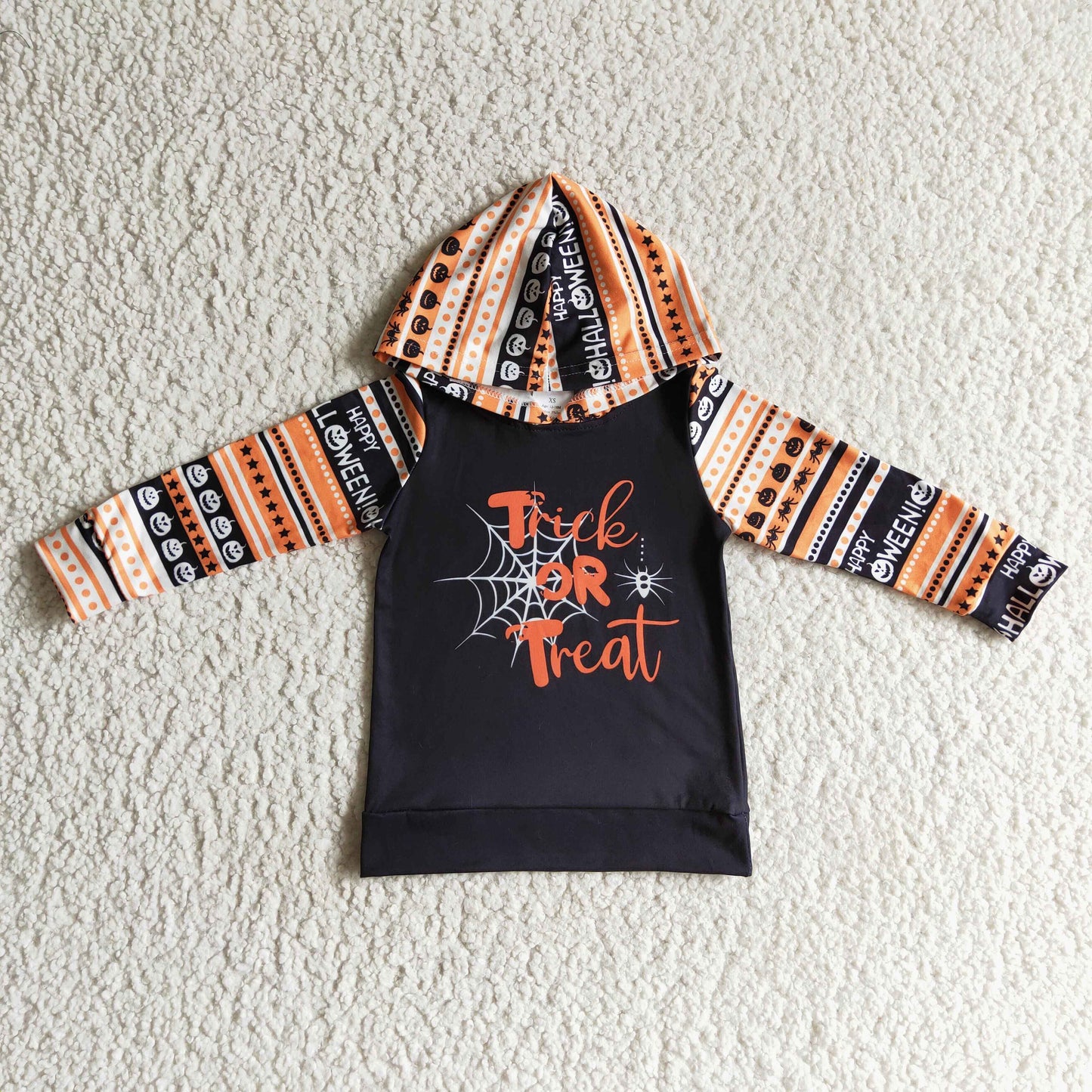 Trick or treat pumpkin kids Happy Halloween hoodie