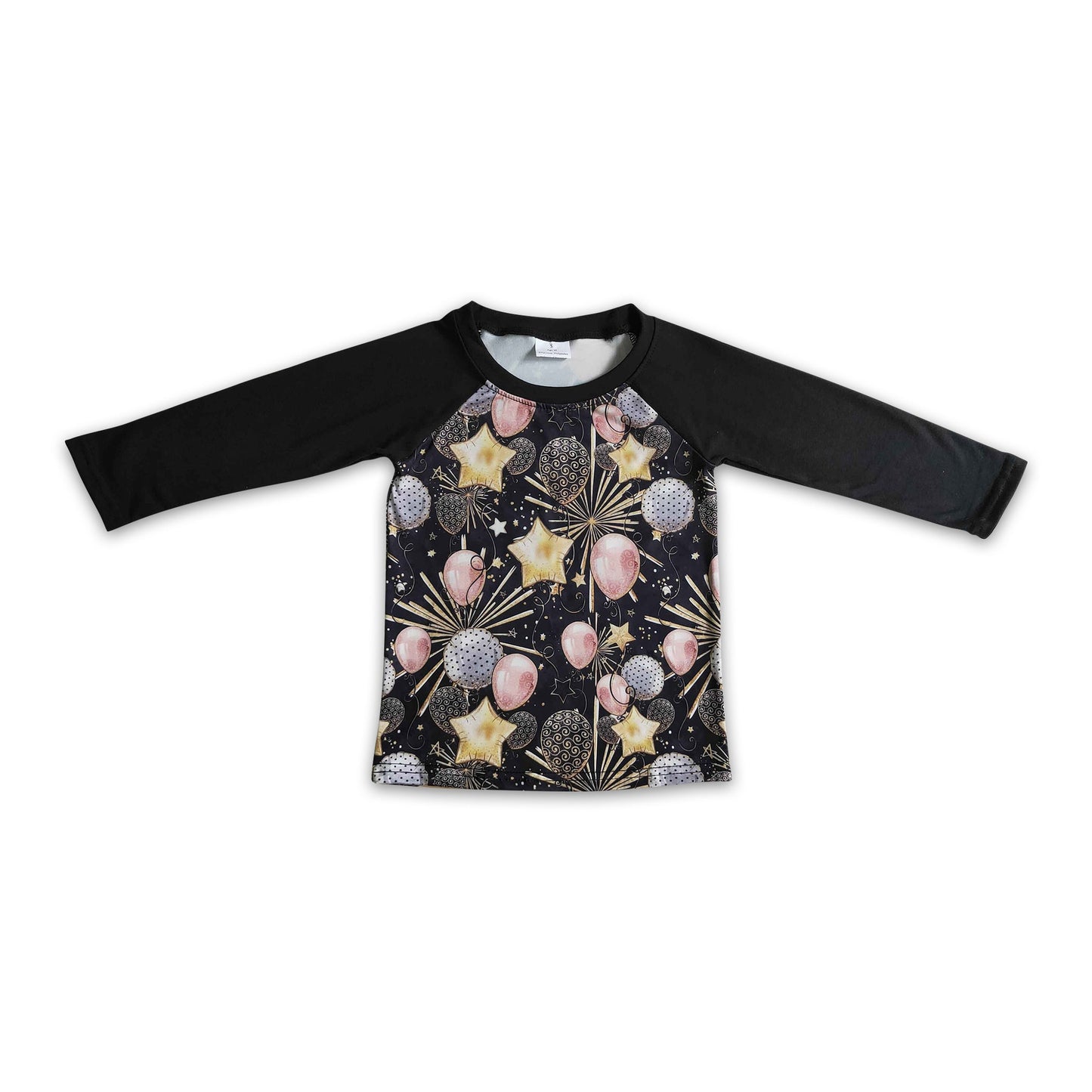 Fireworks balloon kids boy Happy New Year shirt
