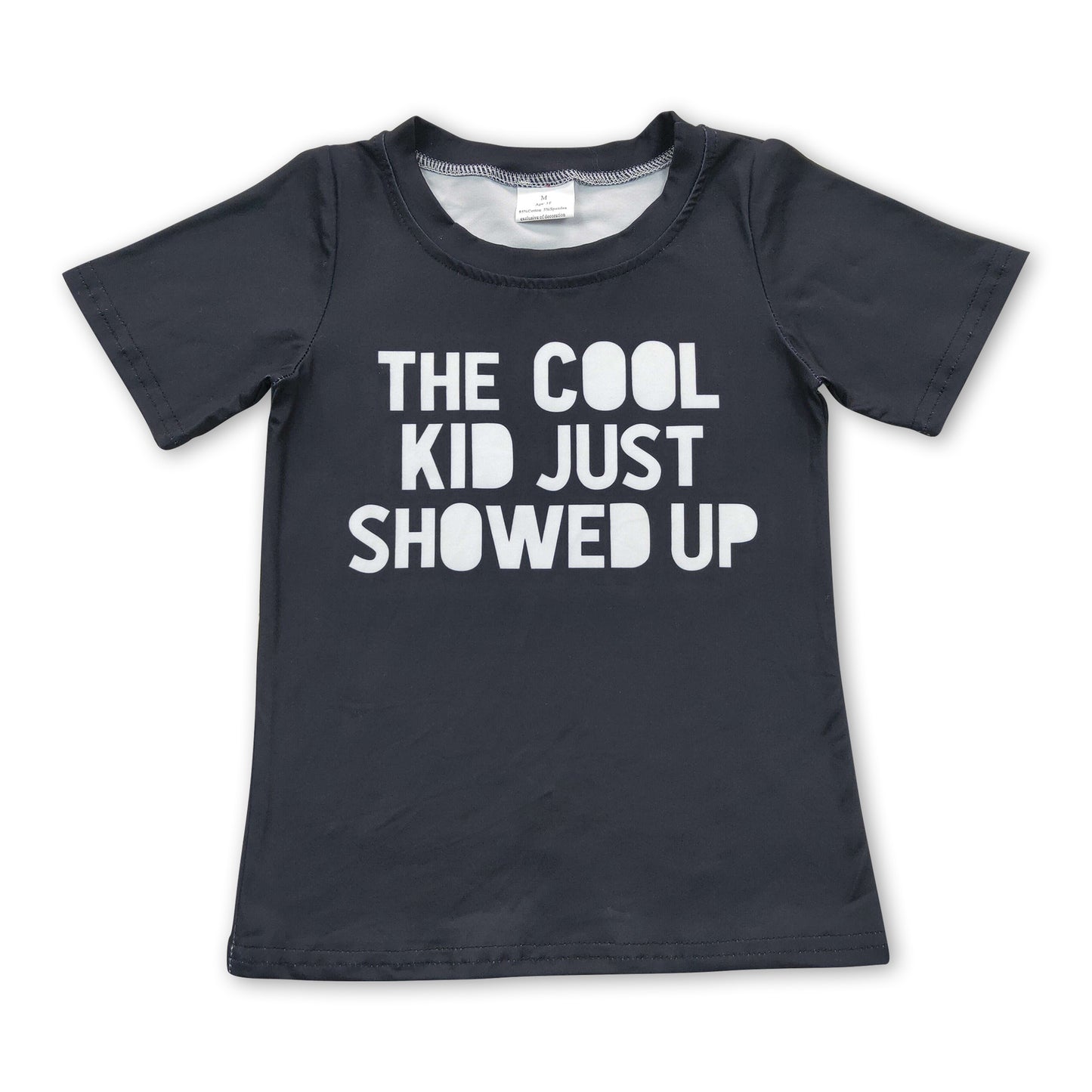 The cool kid just showed up black kids boy shirt