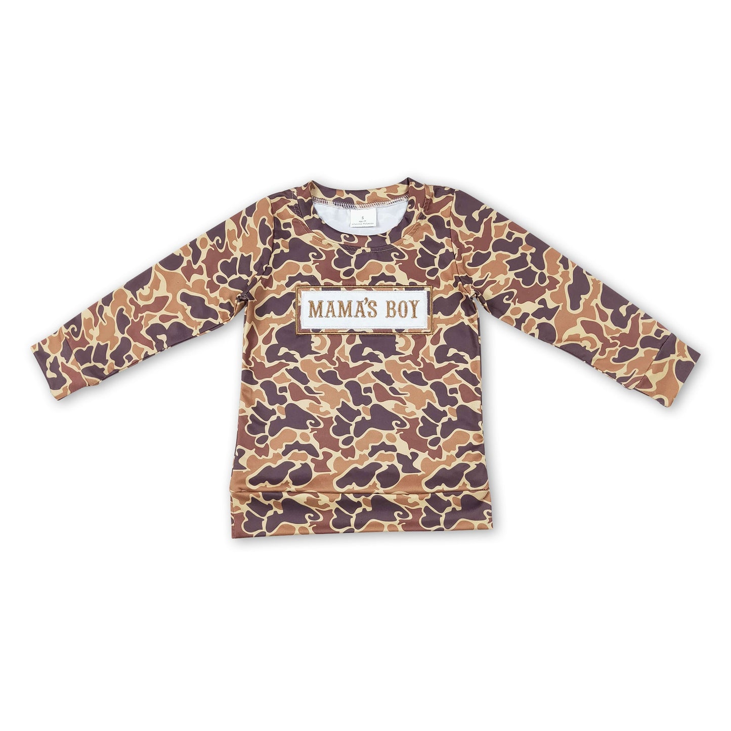 Mama's boy camo long sleeves toddler kids shirt