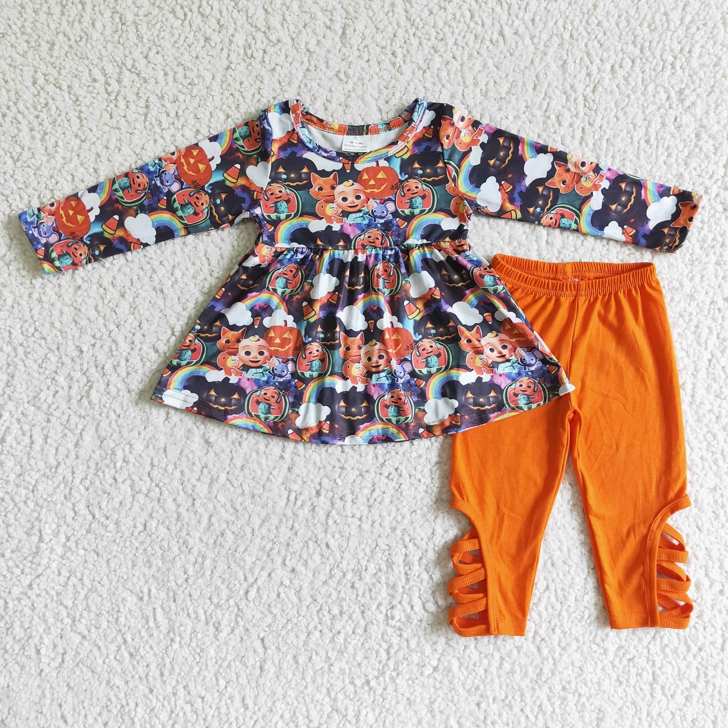 Tunic match criss cross leggings girls halloween clothes
