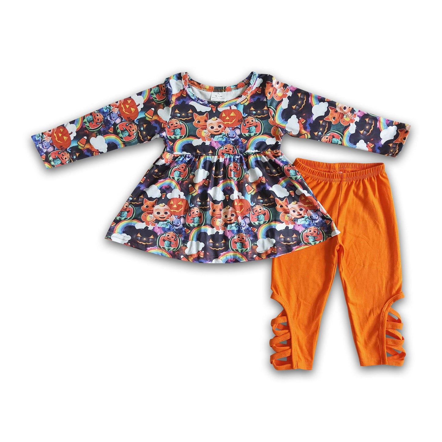 Tunic match criss cross leggings girls halloween clothes
