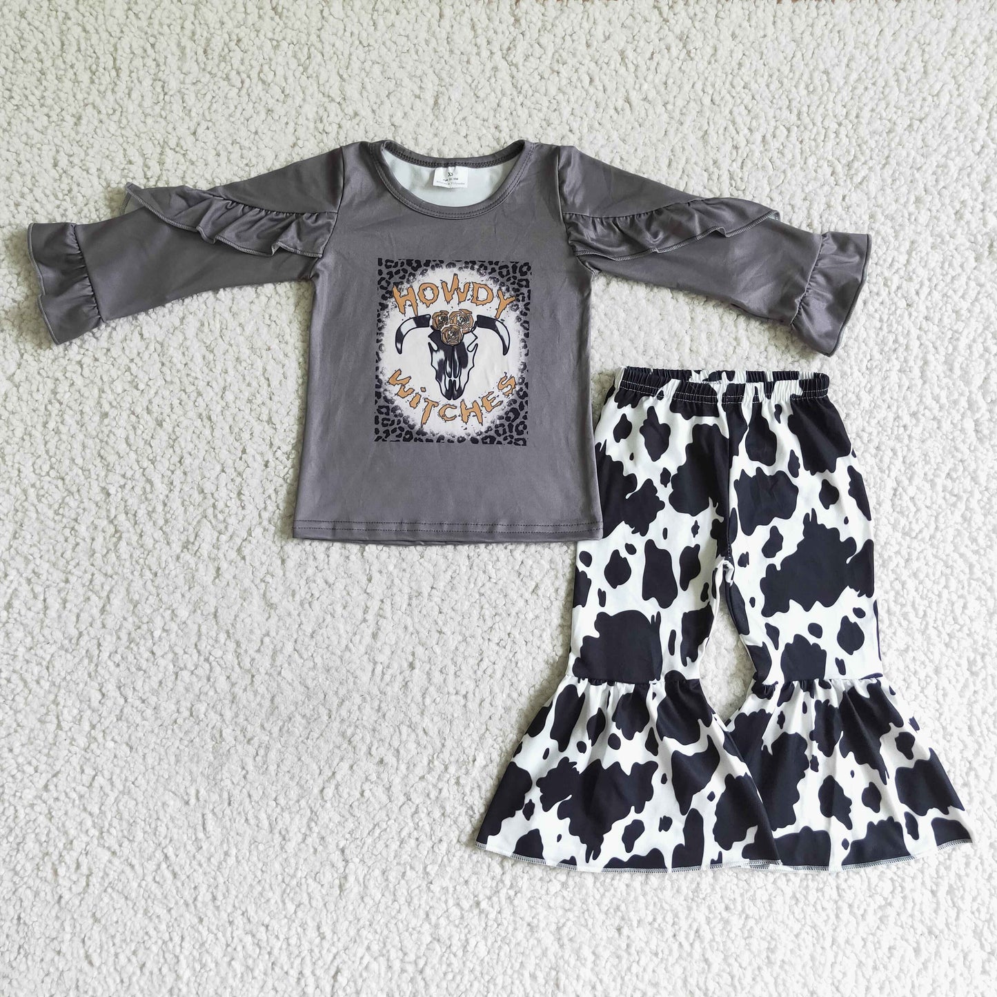 Howdy witches shirt cow pants girls Halloween clothes