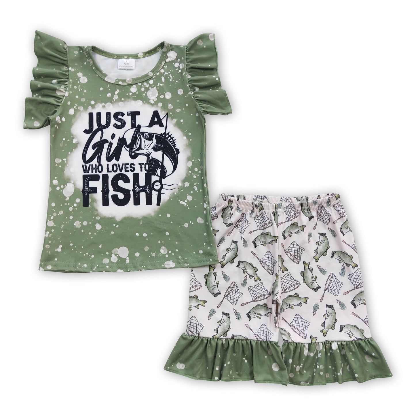 Just a girl who loves to fish kids girls summer outfits