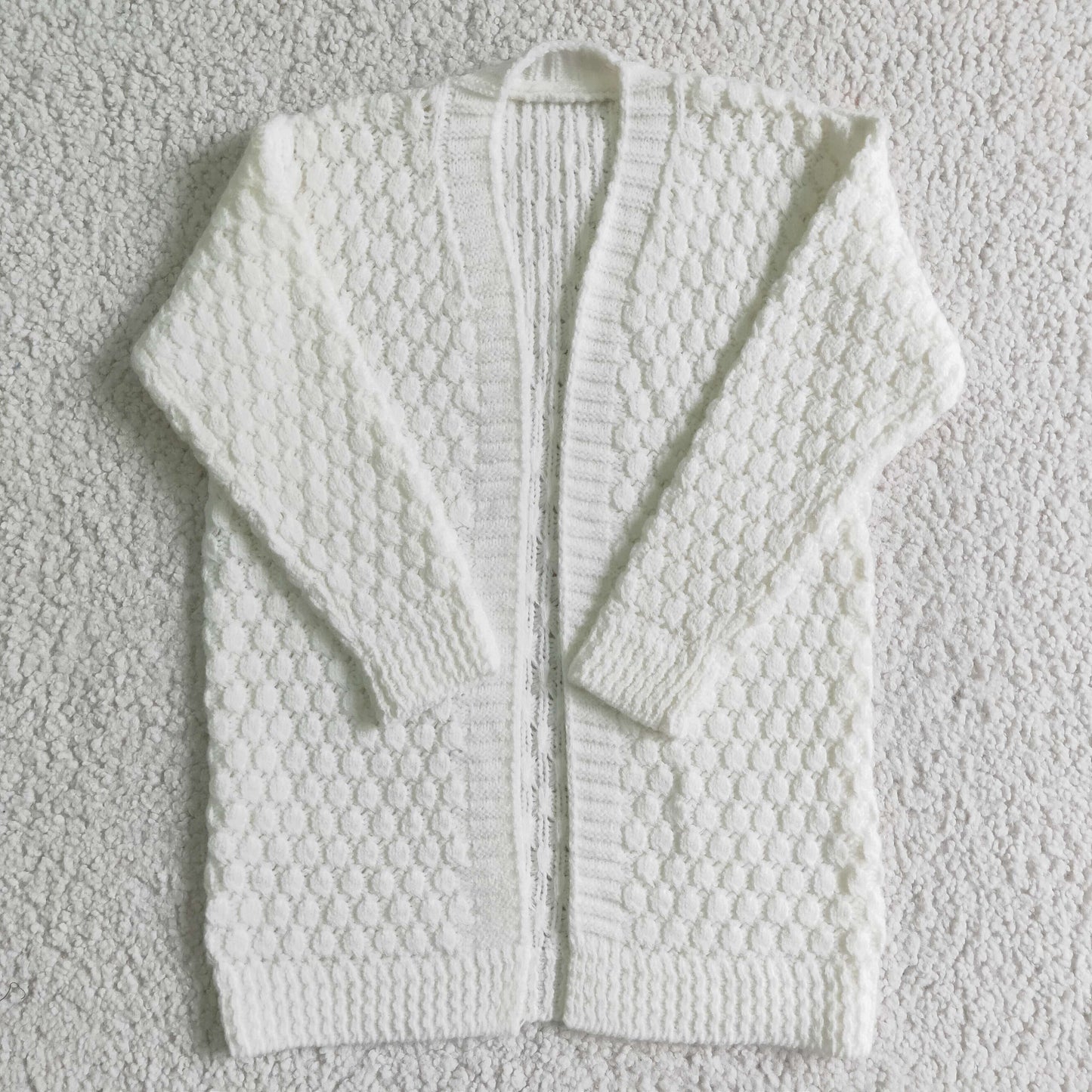 White cardigan girls sweater