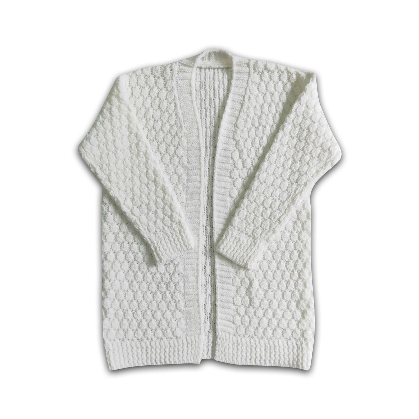 White cardigan girls sweater