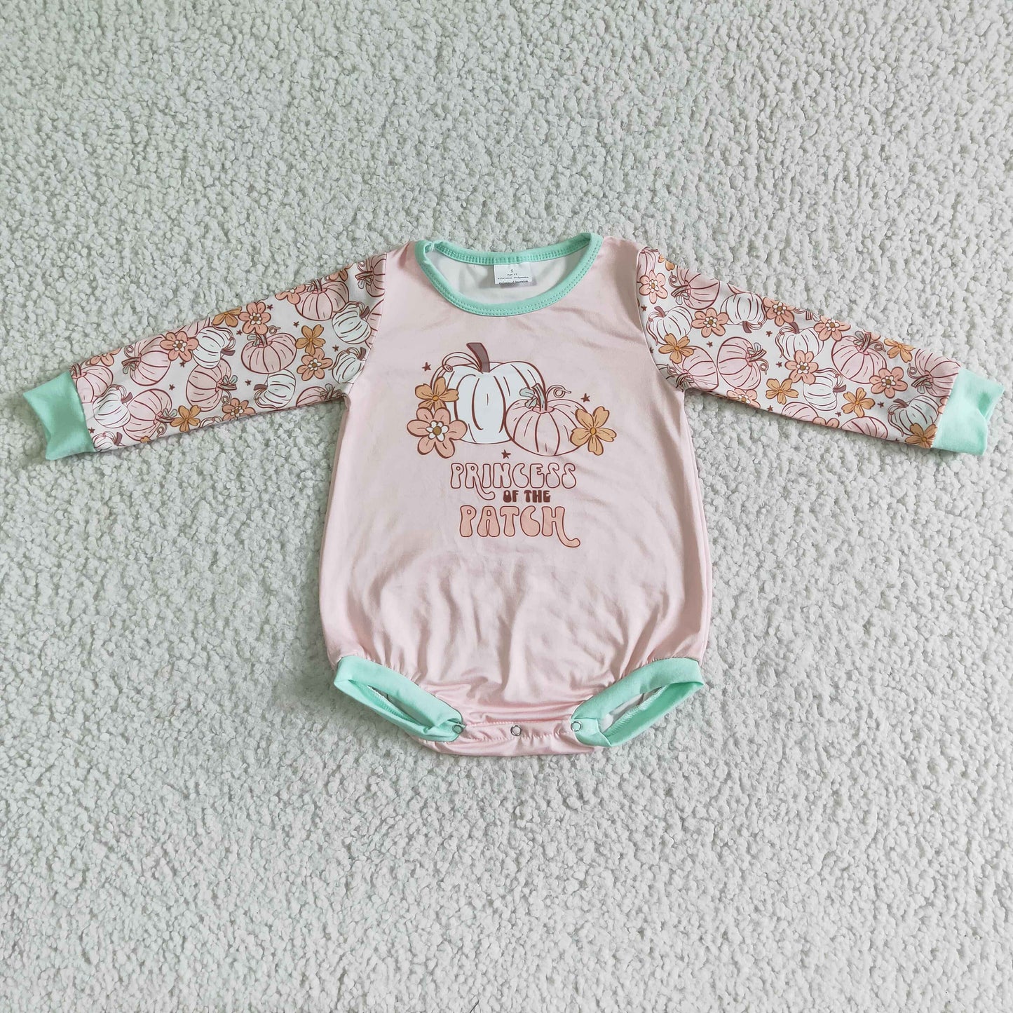 Pumpkin of the patch baby girls fall romper