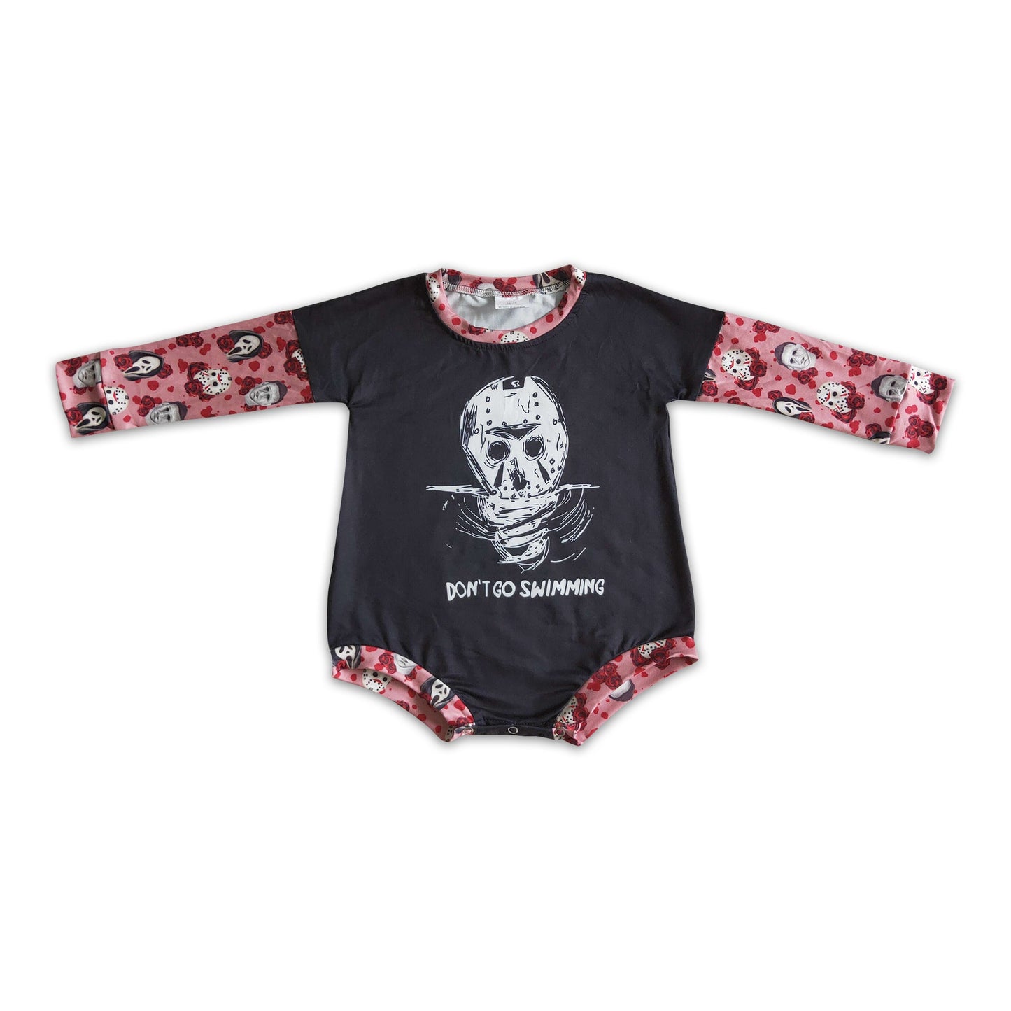 Don't go swimming long sleeve baby kids Halloween romper