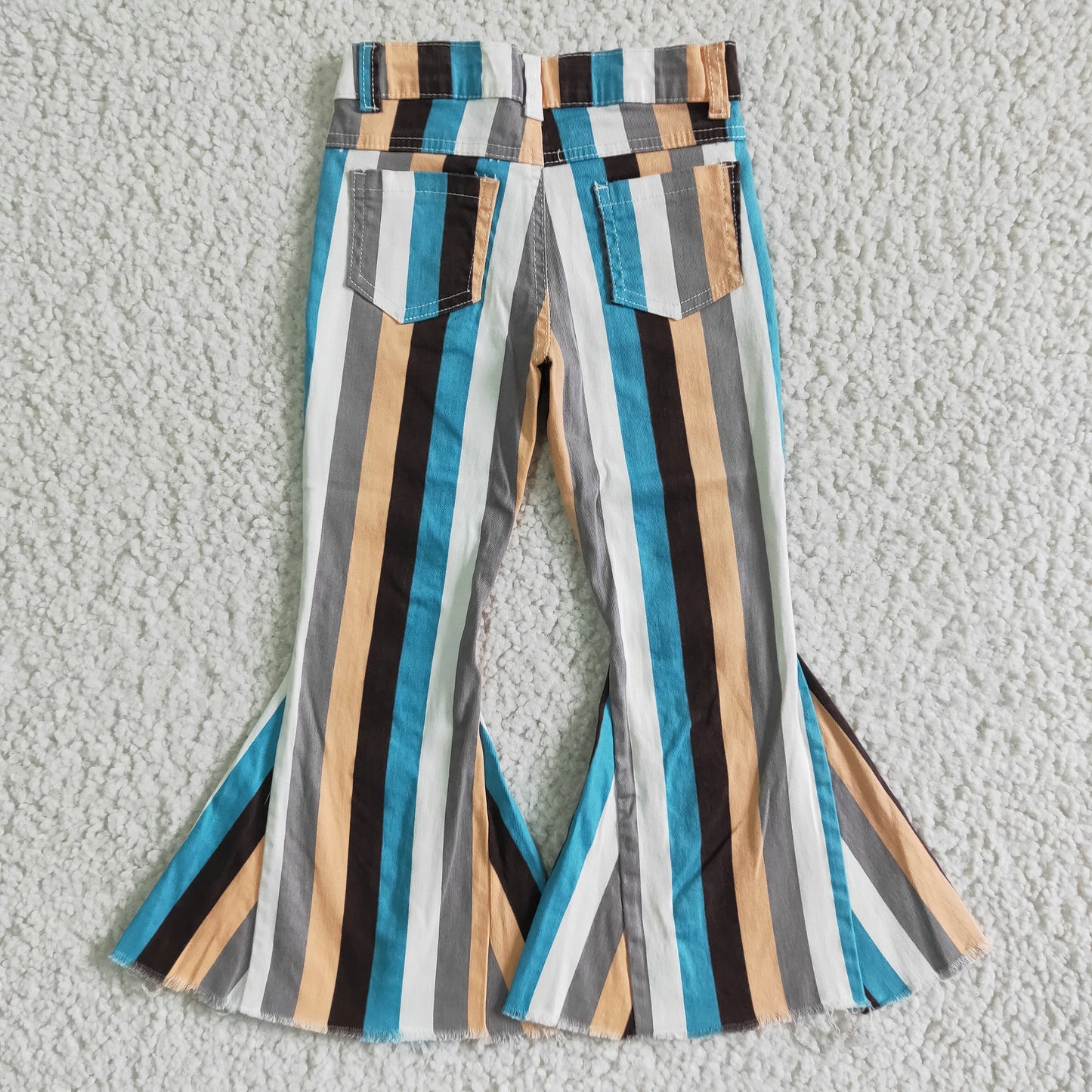 Stripe denim pants kids girls jeans