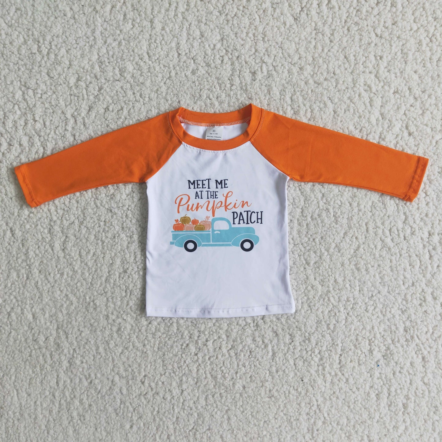 Meet me at the pumpkin patch boy long sleeve shirt