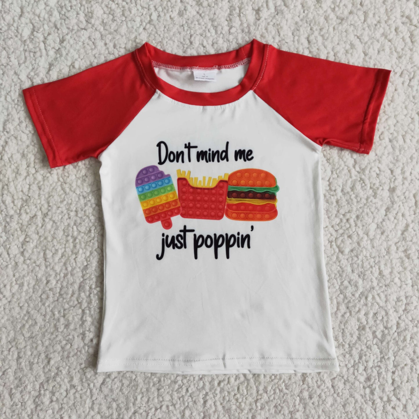 Rainbow don't mind me just poppin' short sleeve boy summer shirt