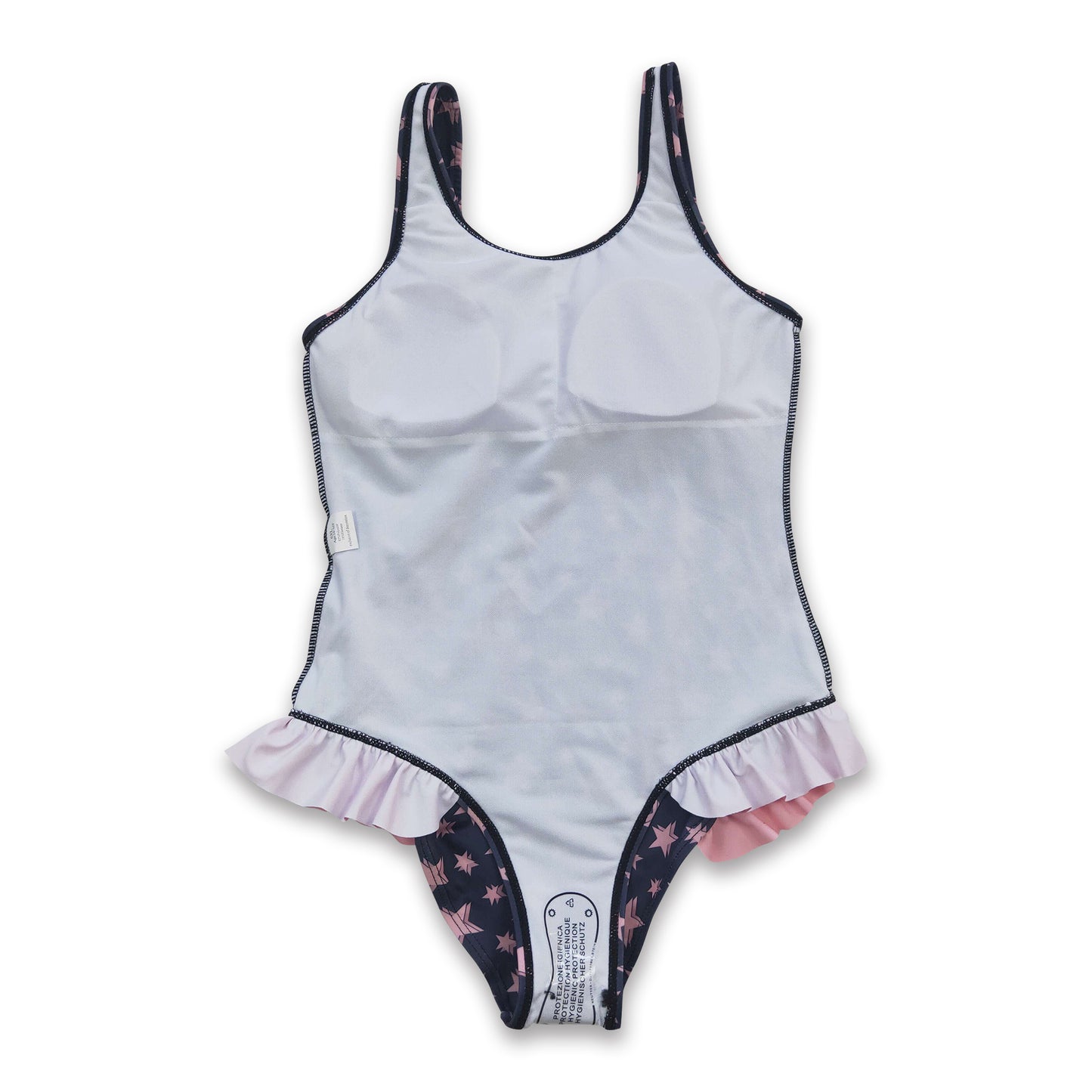 Star print baby girls summer one pc lining swimsuit