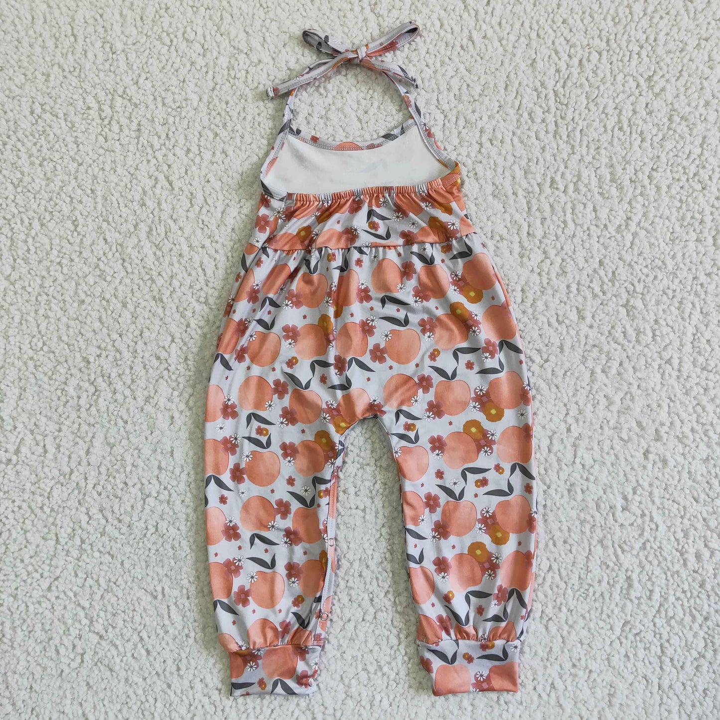 Peach sleeveless jumper kids girls jumpsuit