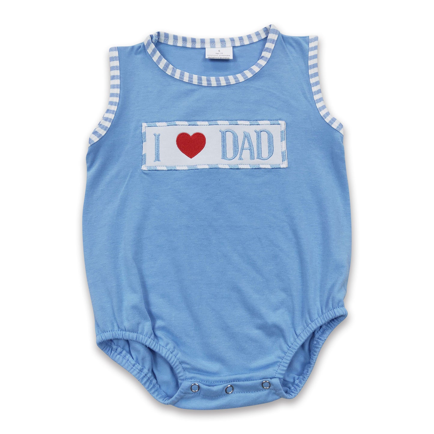 I love DAD stripe baby boy father's day romper ship from US