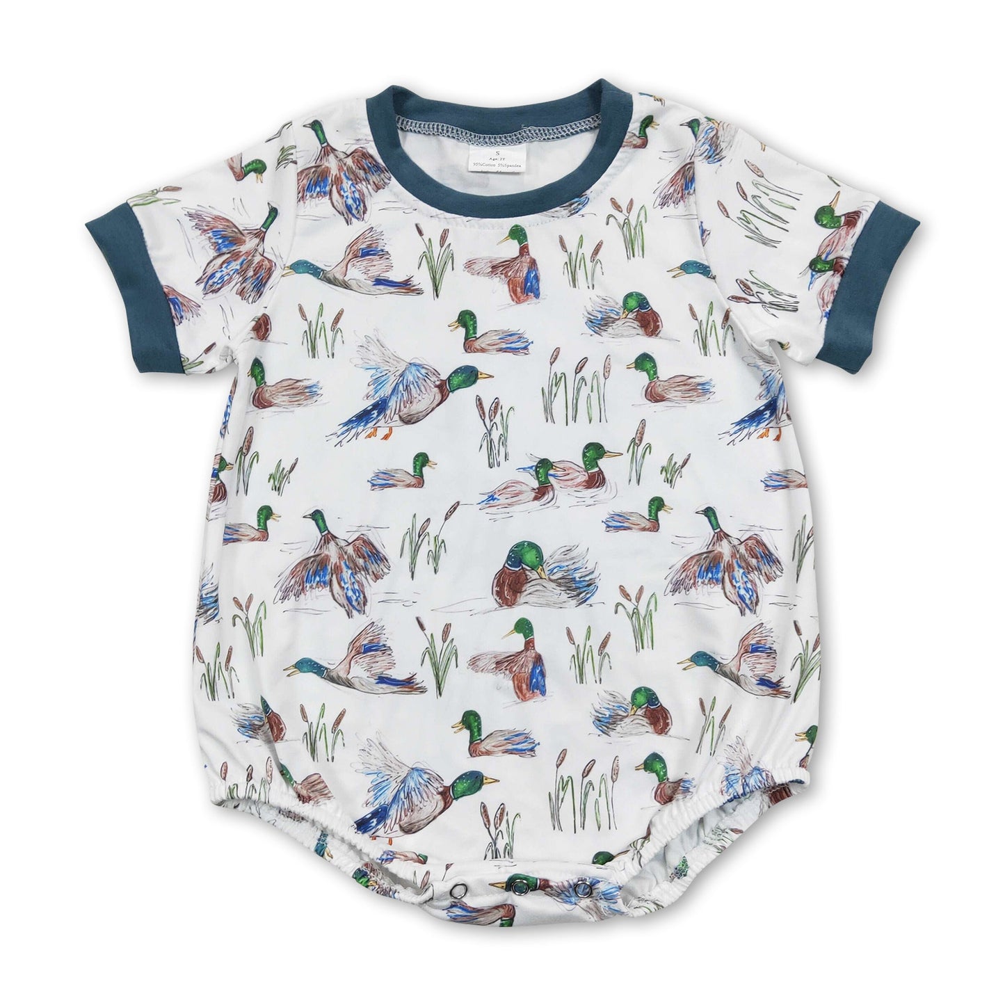 Short sleeves duck baby boys summer romper ship from US
