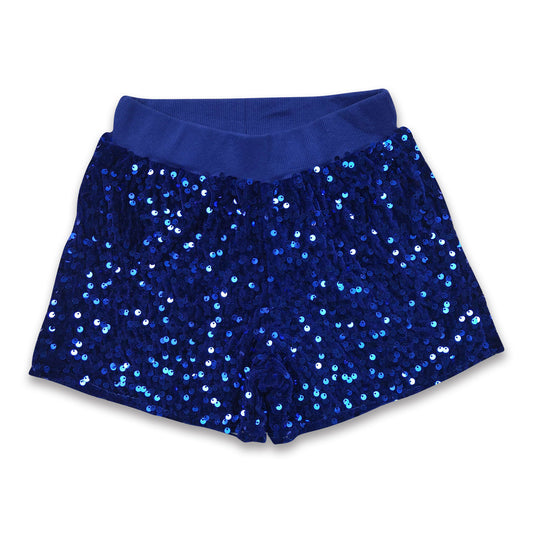 Blue sequin lining baby girls shorts ship from US
