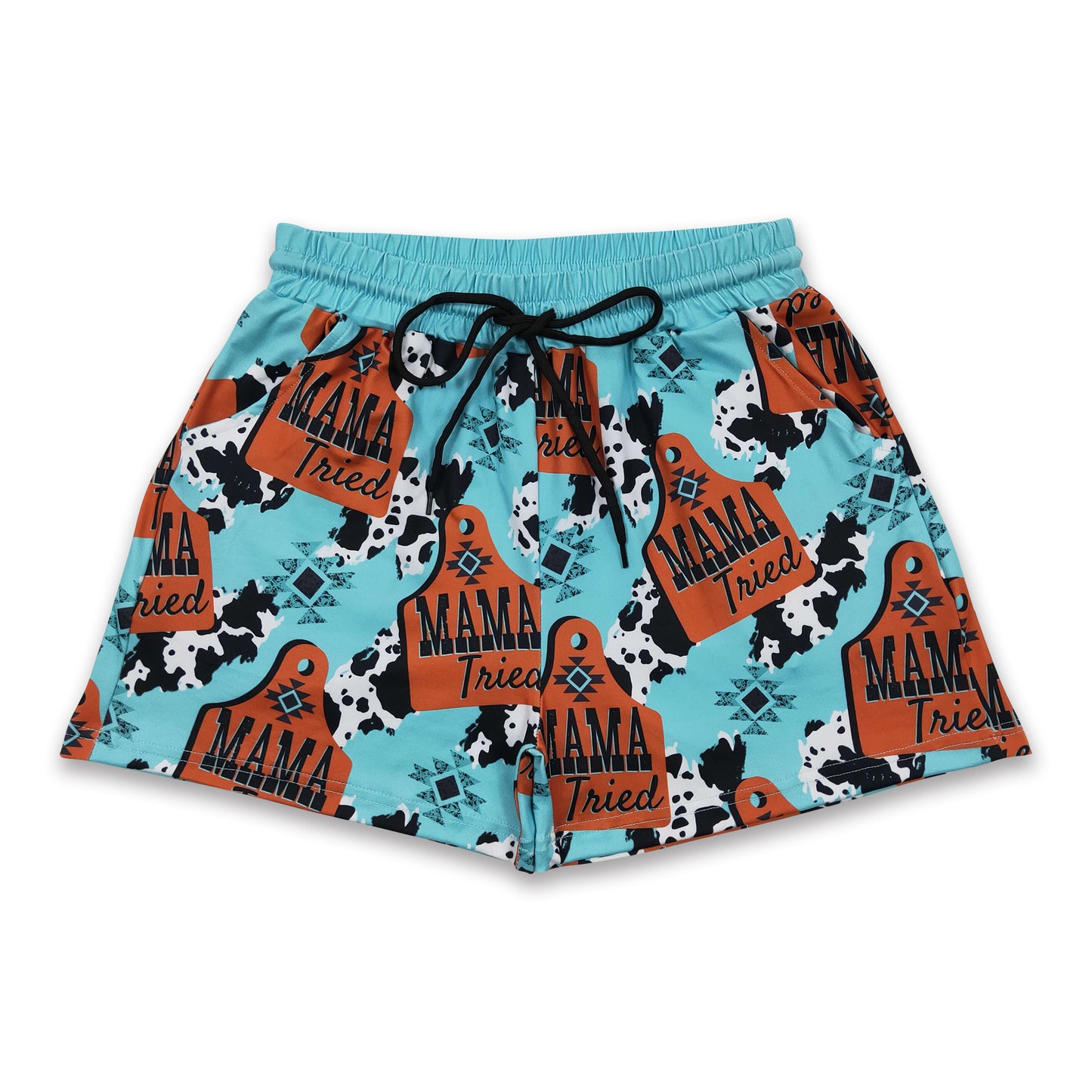 Mama tried turquoise women clothes adult summer shorts