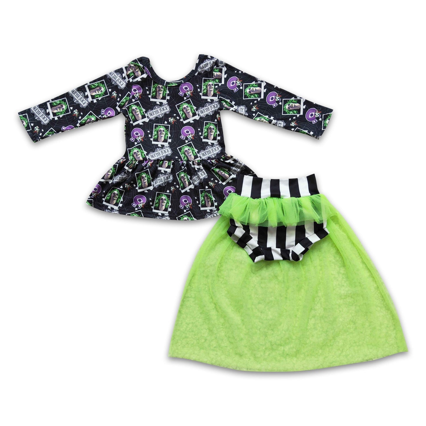 Green tulle bummies set Halloween clothing