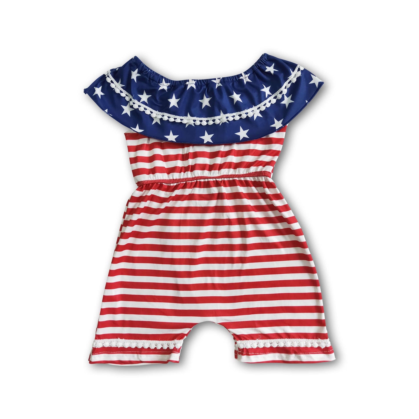 Star and stripe jumpsuit kids girls 4th of july jumper