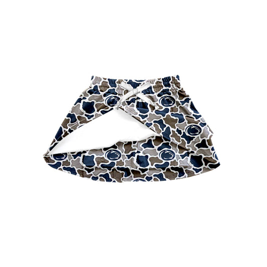 MOQ 5 pcs navy camo kids girls team active skirt