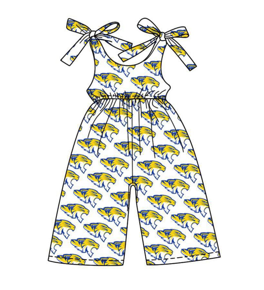 Deadline July 15 2025 yellow blue straps girls team jumpsuit