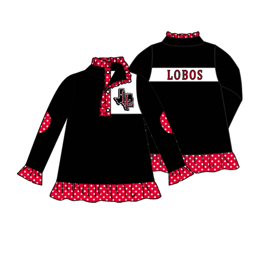 Deadline July 17 2025 L L long sleeves polka dots girls team pullover