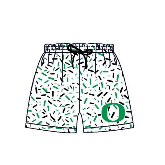 MOQ 3 pcs O green ice cream sprinkle boys team shorts